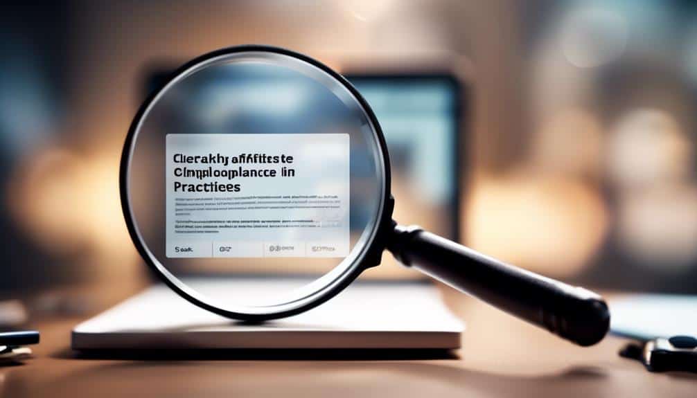 affiliate disclosure compliance practices